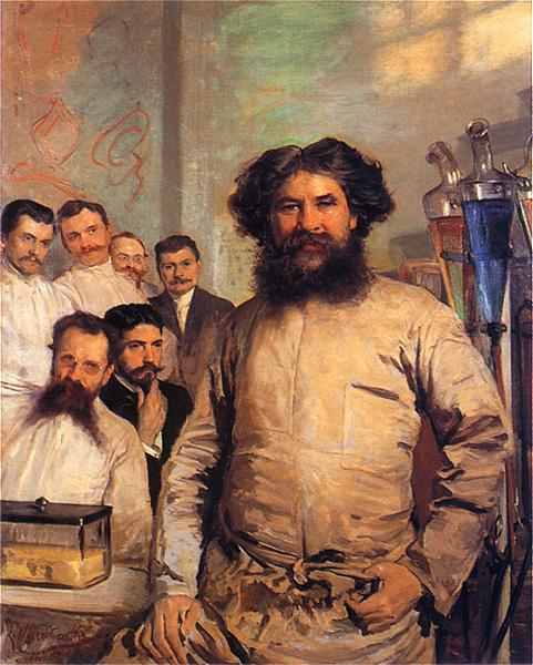 Leon Wyczolkowski Portrait of Ludwik Rydygier with his assistants. China oil painting art